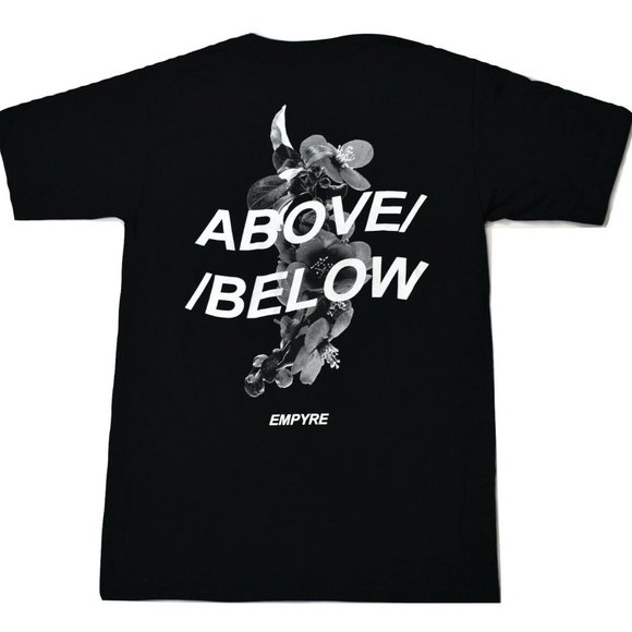 Empyre Mens Above Below Black Tee Shirt New - Picture 1 of 5